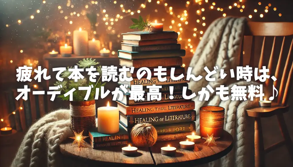 疲れて本を読むのもしんどい時は、オーディブルが最高！しかも無料♪